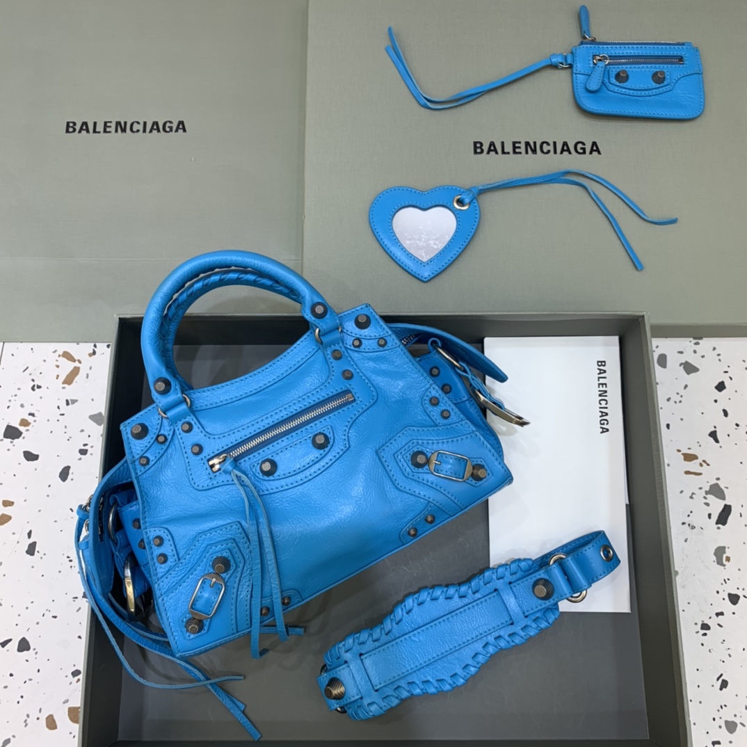 Balenciaga Neo Cagole XS Handbag Shoulder Bag Blue